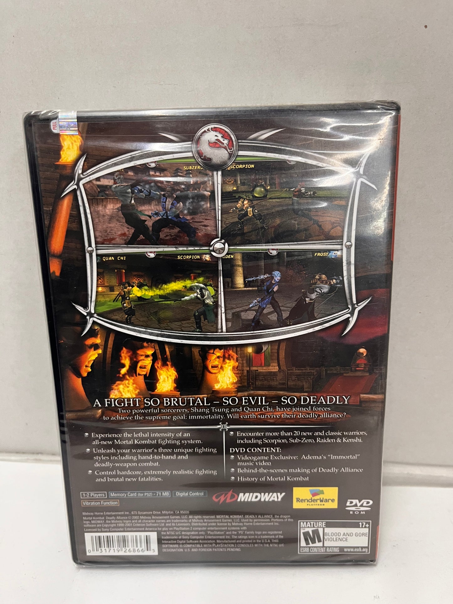 Mortal Kombat Deadly Alliance (Sony PlayStation 2, 2003) Greatest Hits SEALED