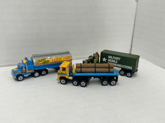 Galoob Vintage Micro Machines Semi Trucks Lot of 3
