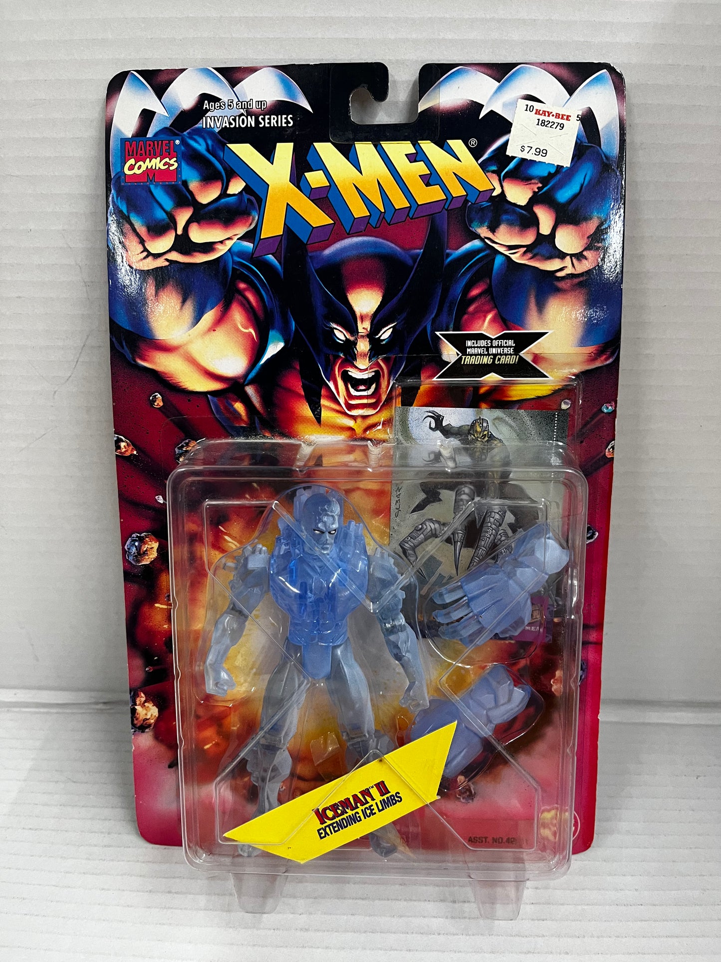 X- Men Invasion Series Iceman II 5"in Figure w/Extending Ice Limbs Toy Biz 1995