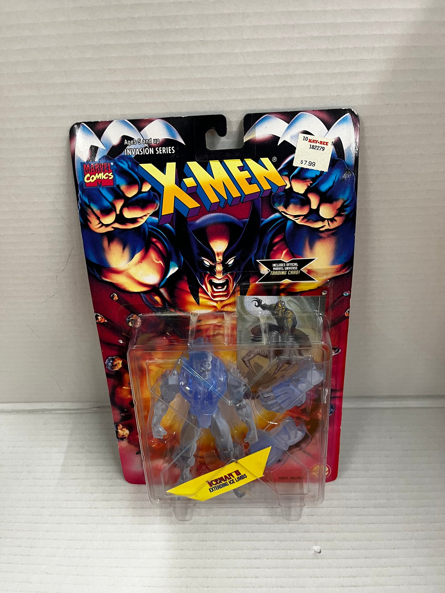 X- Men Invasion Series Iceman II 5"in Figure w/Extending Ice Limbs Toy Biz 1995