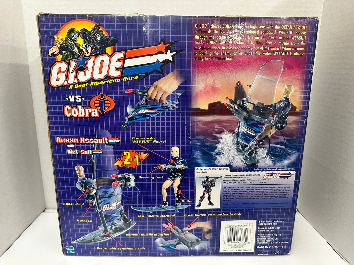Vintage G.I. JOE Ocean Assault 2001 Hasbro Action Figure