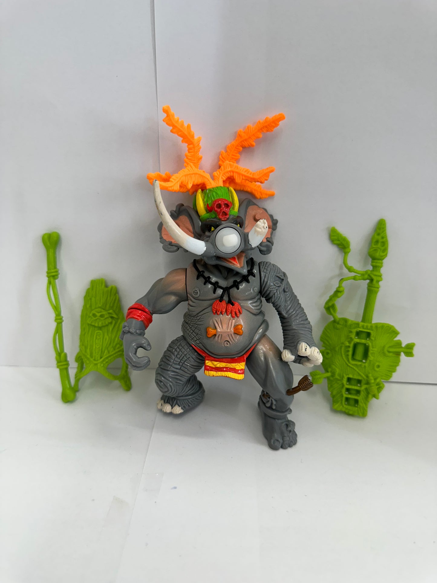 TMNT 1992 Dr El Elephant Teenage Mutant Ninja Turtles Figure Near Complete