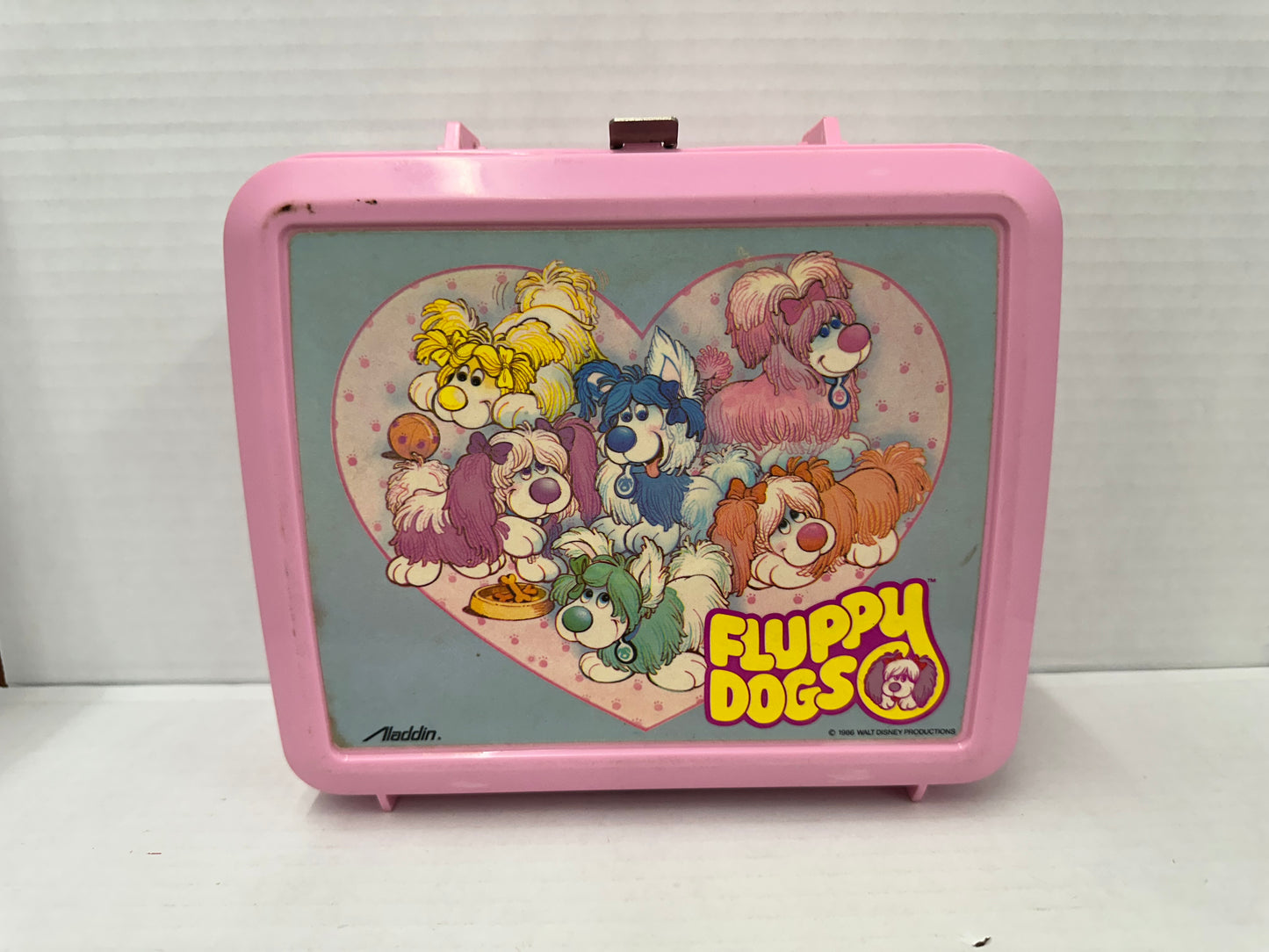 Vintage 1986 Fluppy Dogs Aladdin Disney Lunch Box