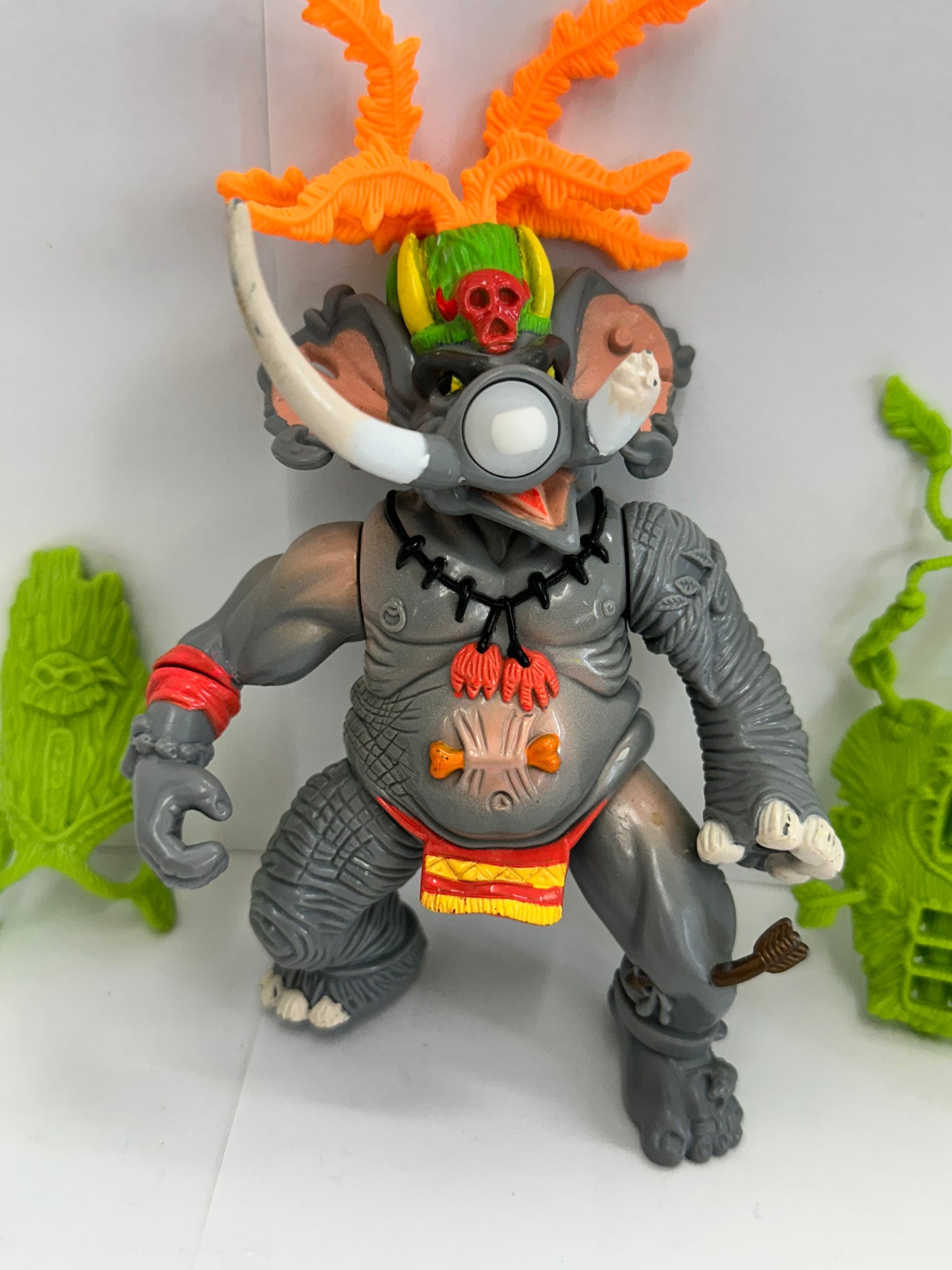 TMNT 1992 Dr El Elephant Teenage Mutant Ninja Turtles Figure Near Complete