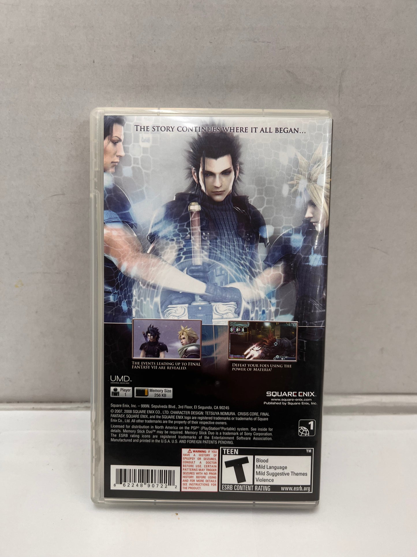 Crisis Core: Final Fantasy VII (Sony PSP, 2008) Complete CIB