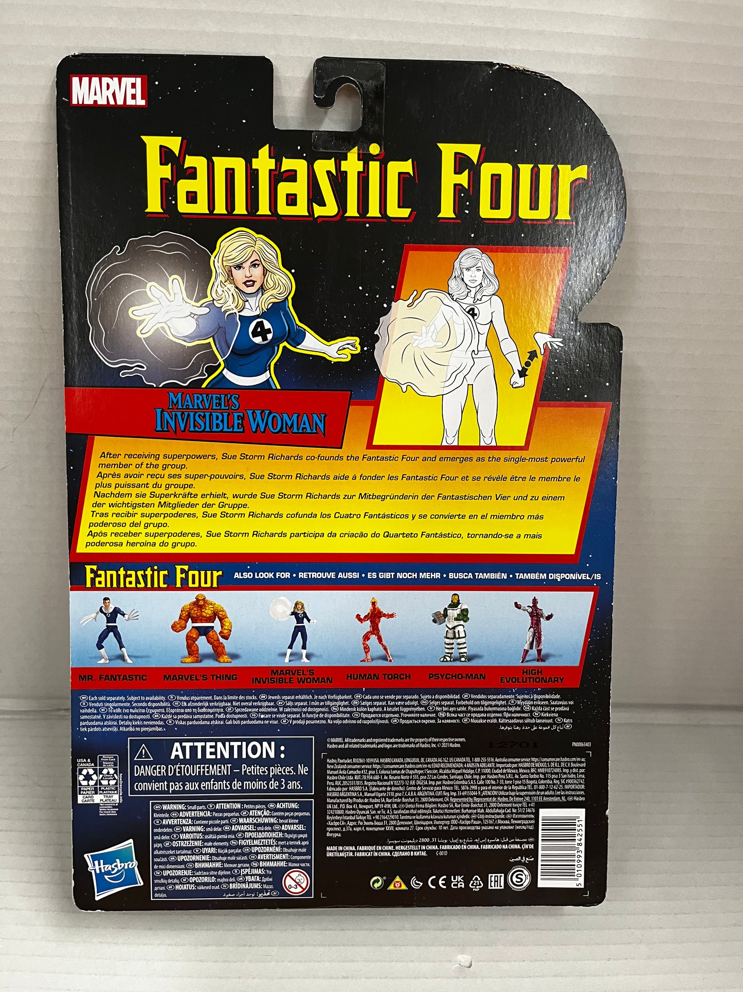 2021 Marvel Comics Legend INVISIBLE WOMAN Retro Fantastic Four Vintage 6” Figure