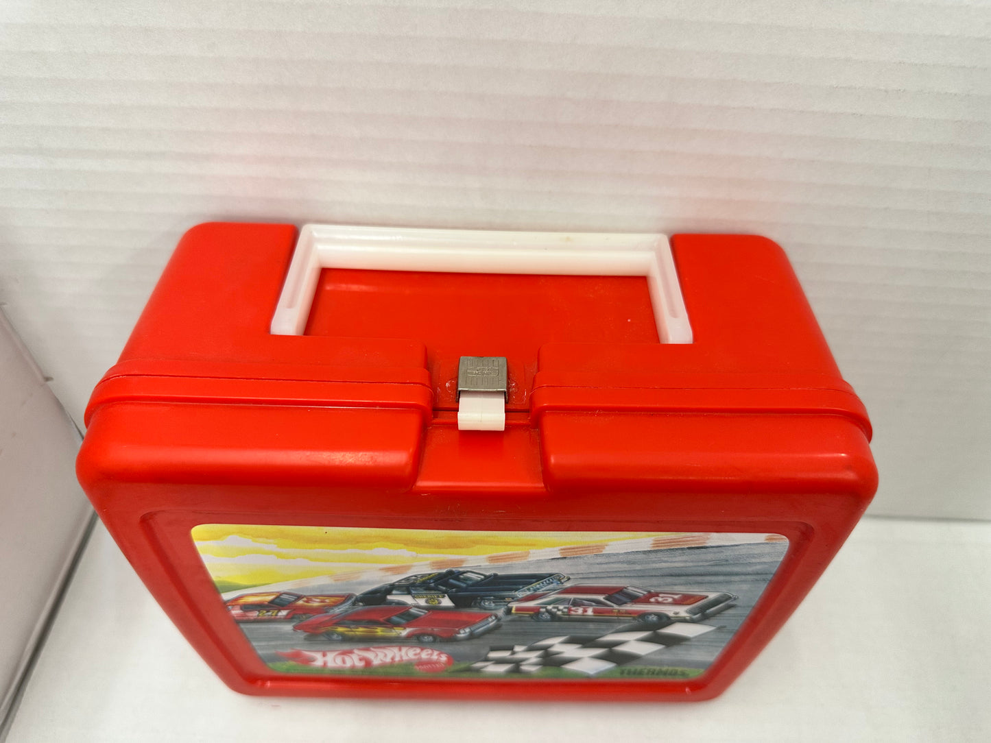 Vintage Mattel Hot Wheels 1984 Plastic Thermos Lunchbox