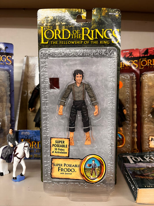 LOTR LORD OF THE RINGS SUPER POSEABLE FRODO ACTION FIGURE TOYBIZ FELLOWSHIP