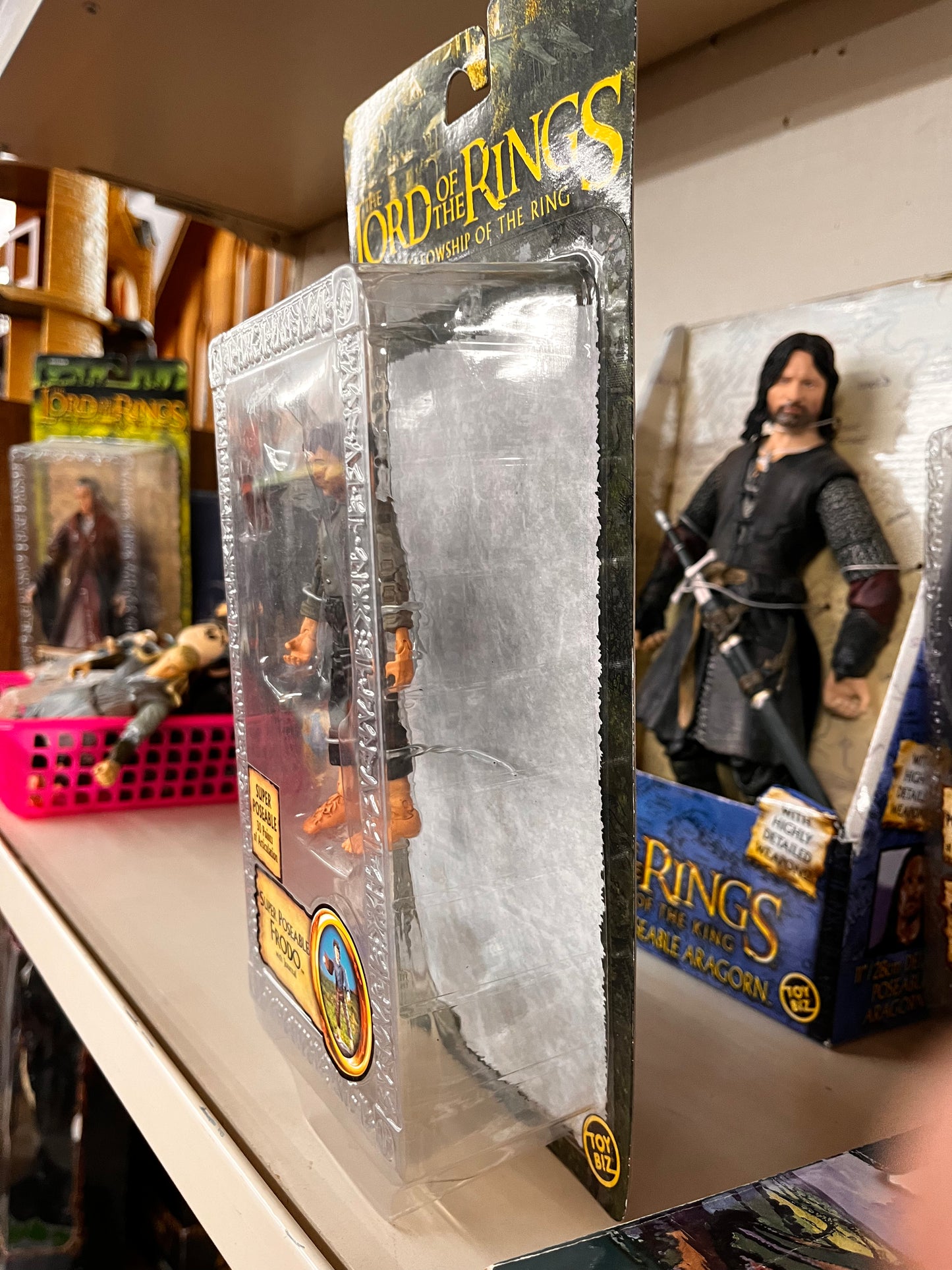 LOTR LORD OF THE RINGS SUPER POSEABLE FRODO ACTION FIGURE TOYBIZ FELLOWSHIP
