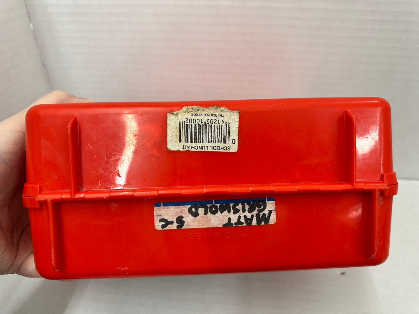 Vintage Mattel Hot Wheels 1984 Plastic Thermos Lunchbox