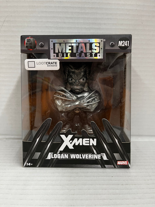 Jada Toys Metals Die Cast Marvel M241 Logan Wolverine Lootcrate 4" Figure Sealed