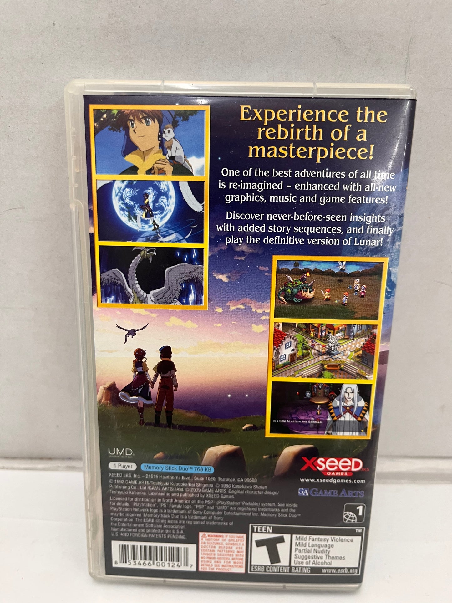 Lunar: Silver Star Harmony (Sony PSP, 2010) with Case and Manual - Tested
