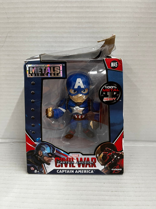 2016 Jada Toys Metals Die Cast M45  Marvel Civil War Captain America 4" Figure