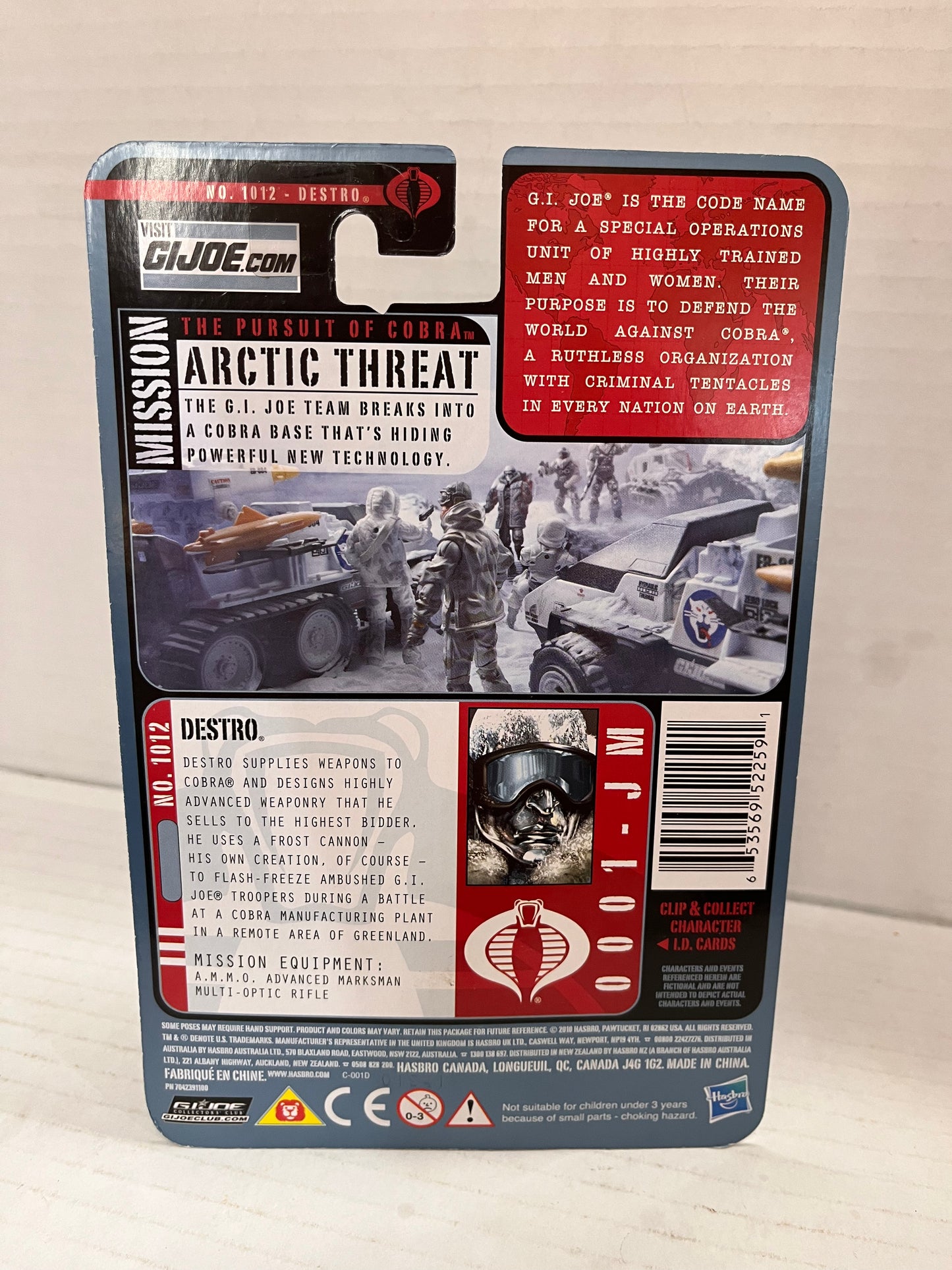 DESTRO GI Joe Pursuit of Cobra POC #1012 Weapons Supplier 3.75" Figure 2010 -NEW