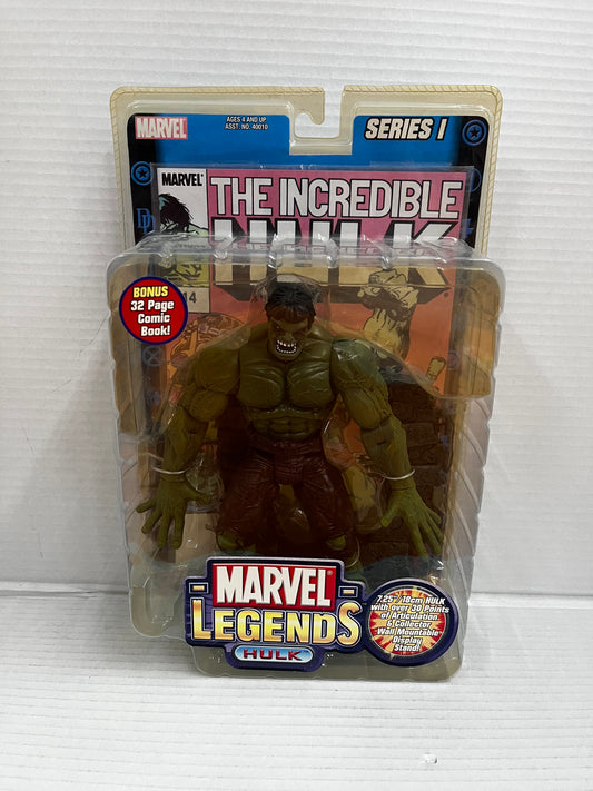 NEW 2002 VTG Marvel Legends Incredible Hulk  Action Figure Series 1 Comic Book
