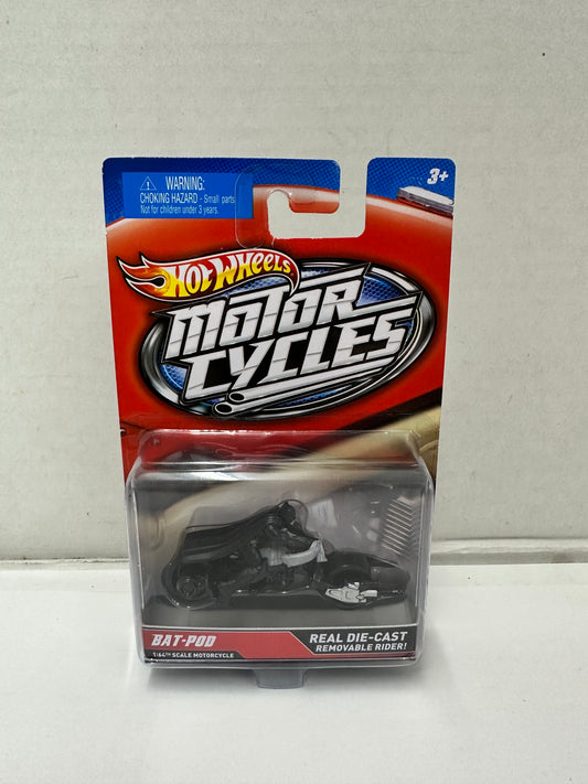 Hot Wheels Motorcycles Bat-Pod Real Die-cast  Removable Rider