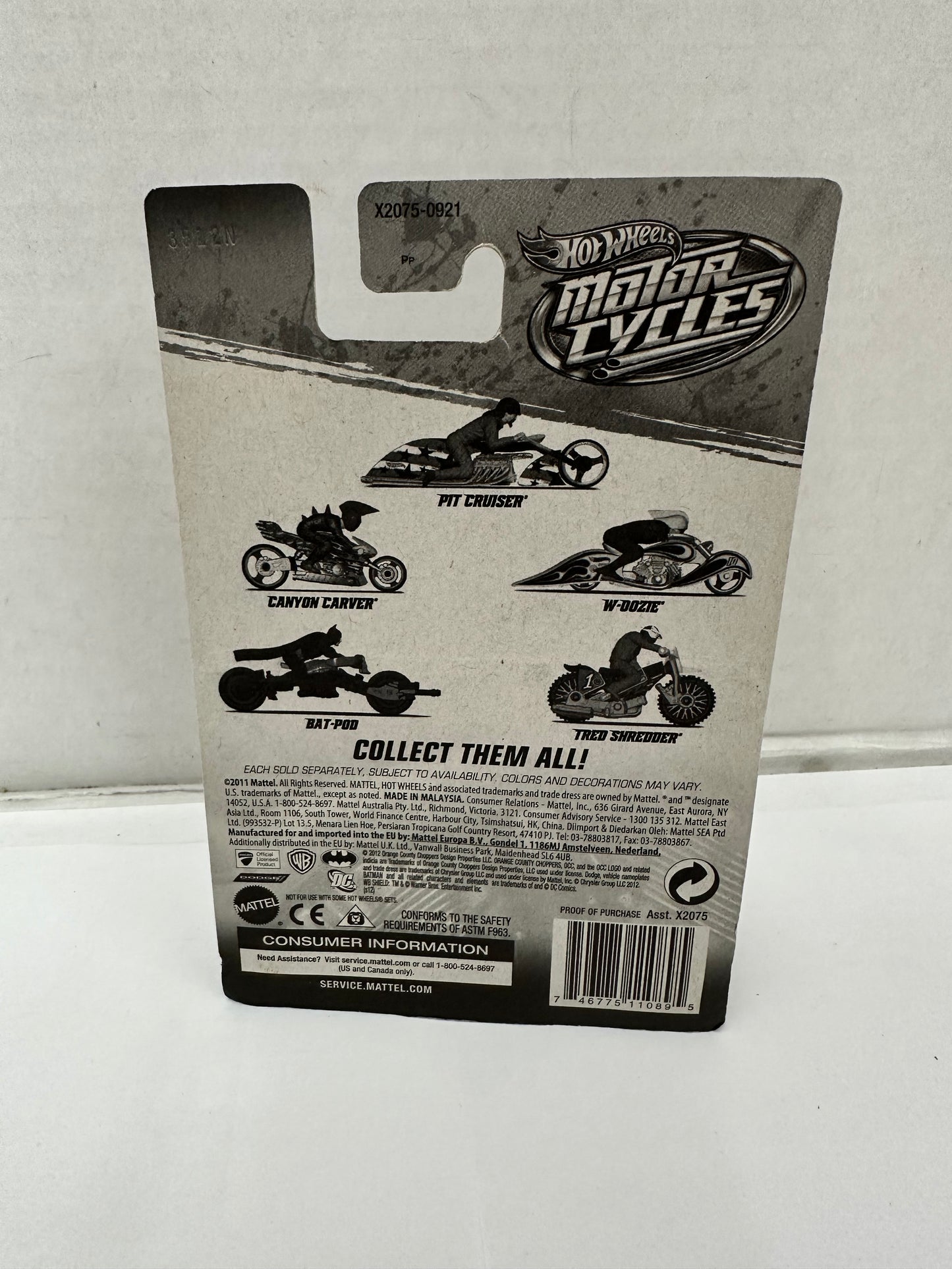 Hot Wheels Motorcycles Bat-Pod Real Die-cast  Removable Rider