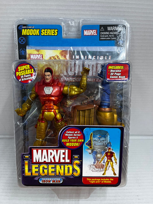 2006 ToyBiz Marvel Legends Modok Series THORBUSTER IRON MAN Figure | NIB w/ BAF