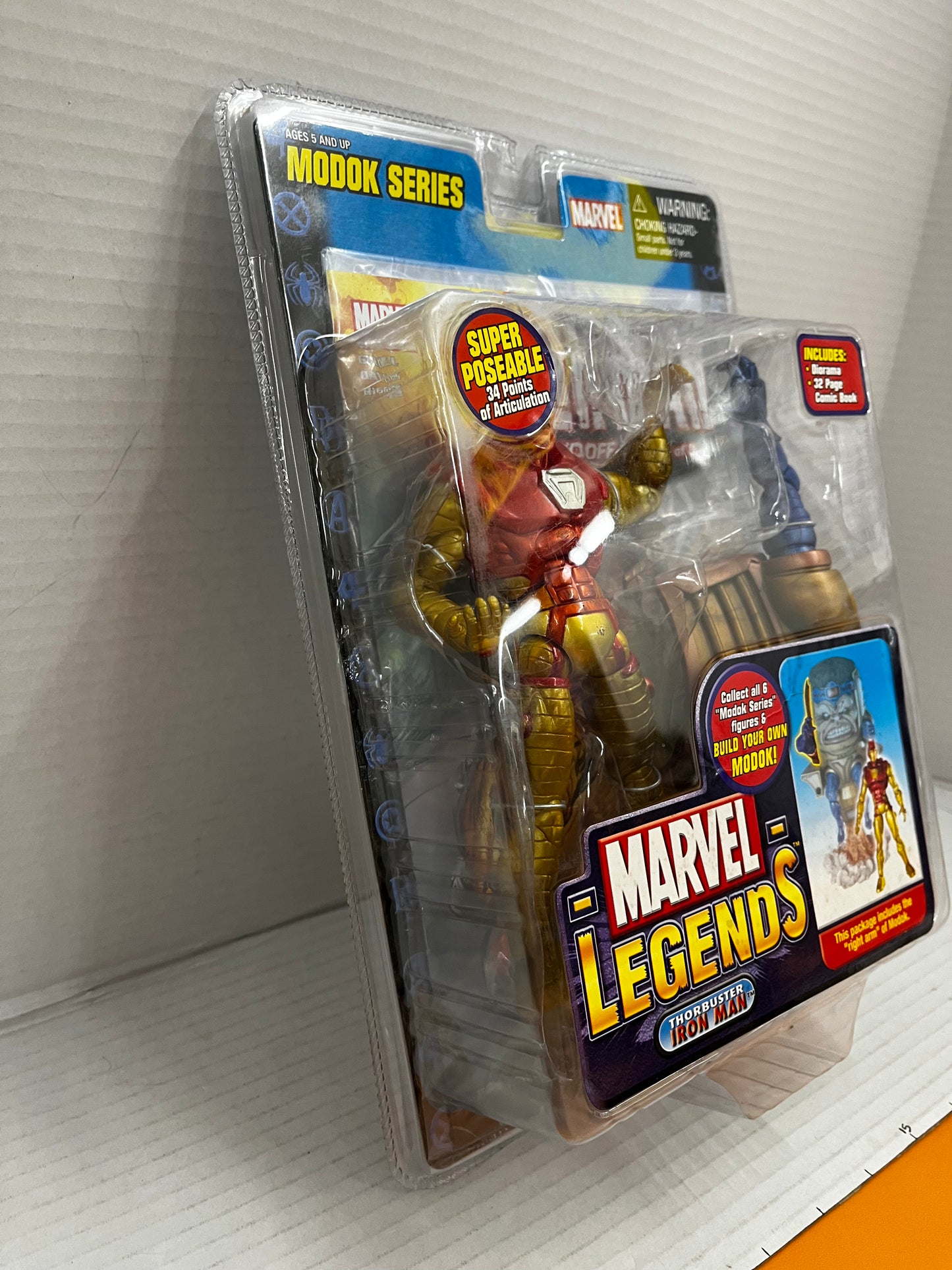 2006 ToyBiz Marvel Legends Modok Series THORBUSTER IRON MAN Figure | NIB w/ BAF