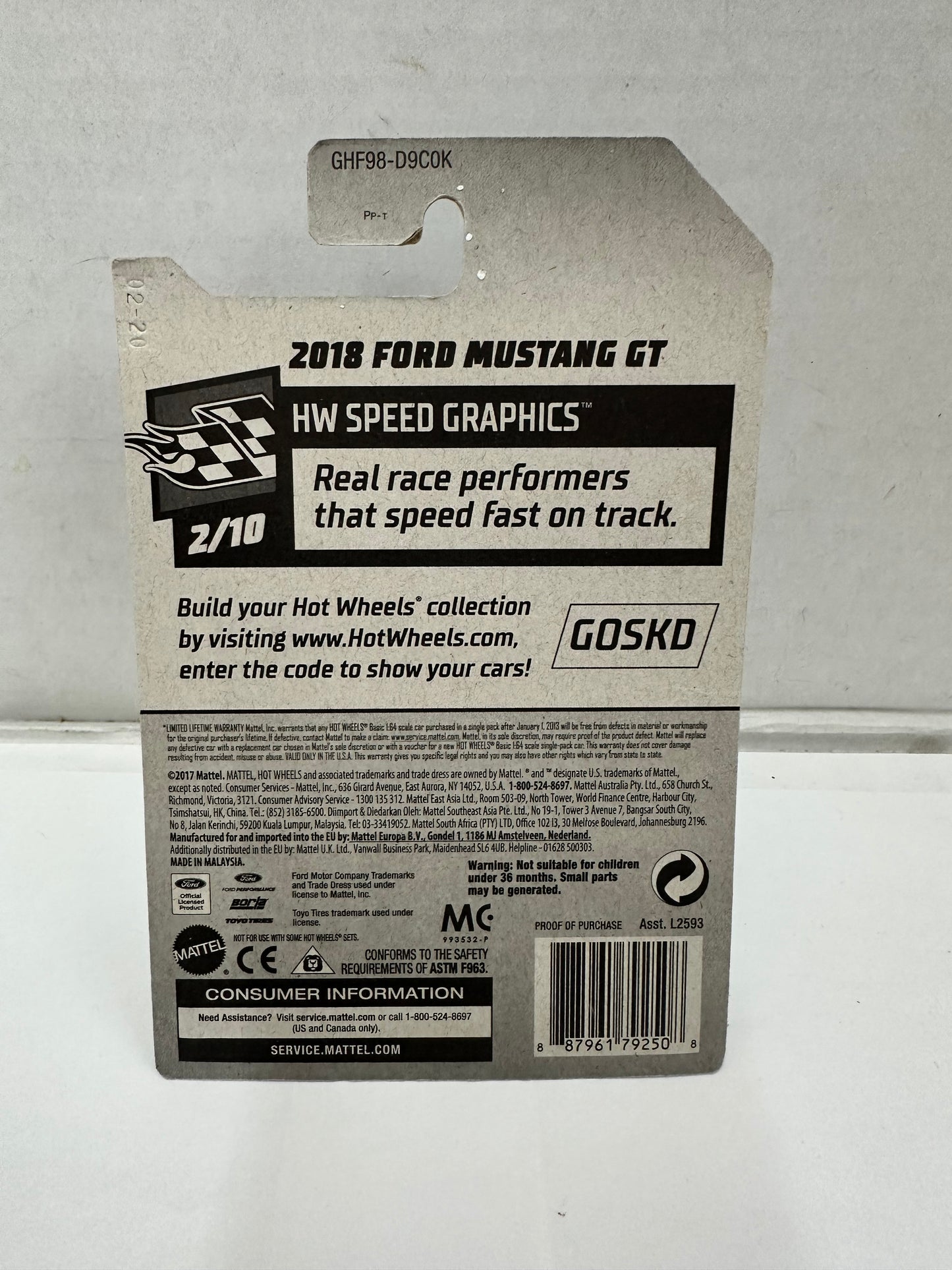 2018 Ford Mustang GT (Black) - HW Speed Graphics 2/10