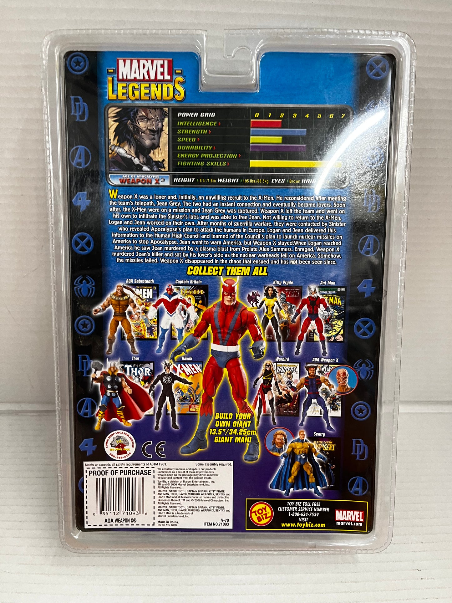Toybiz 2006 Marvel Legends Weapon X / Wolverine Burnt Variant Giant Man BAF MIB