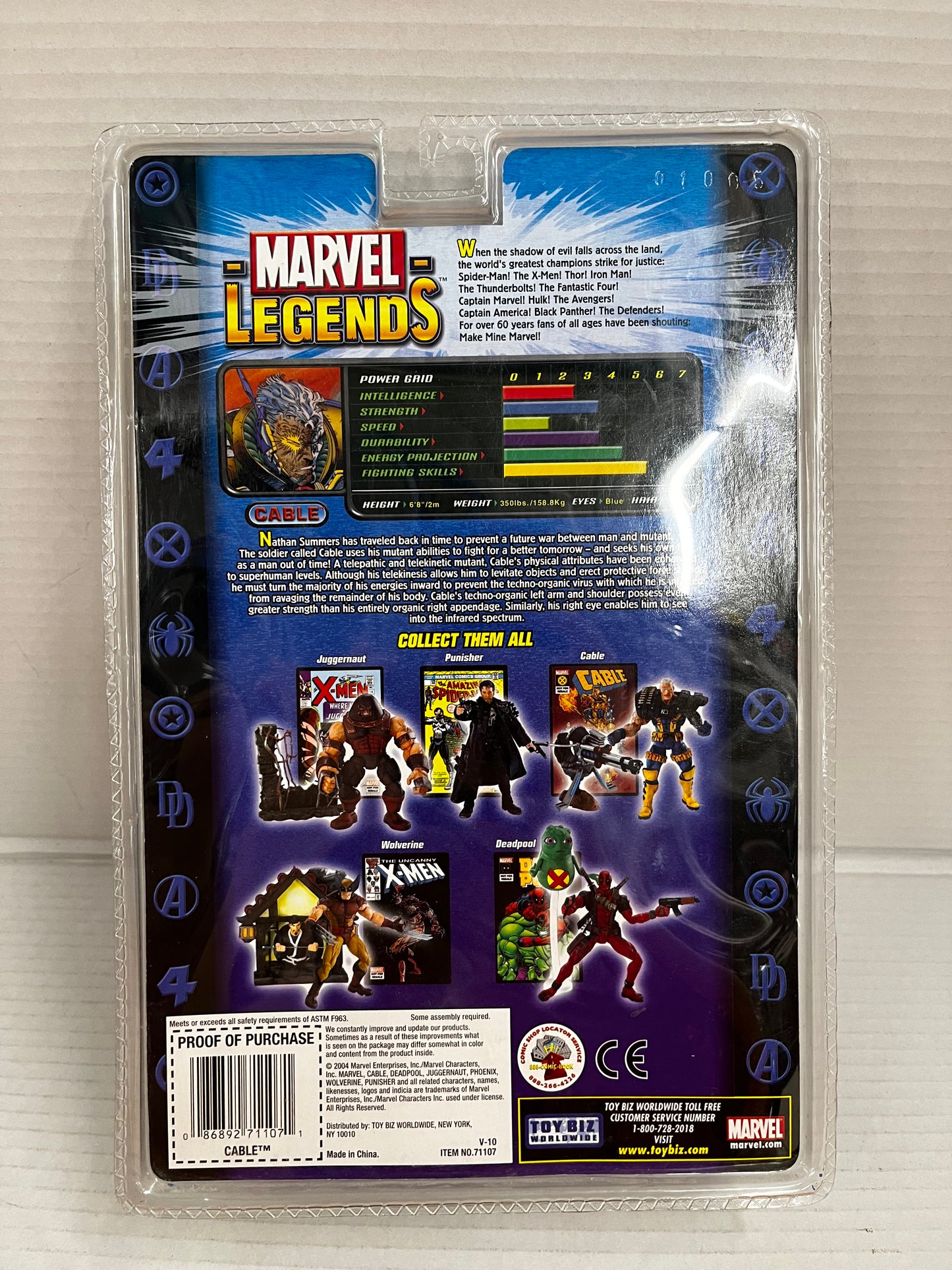Marvel Legends Cable Figure Series VI Brown Suit Variant Toy Biz 2004