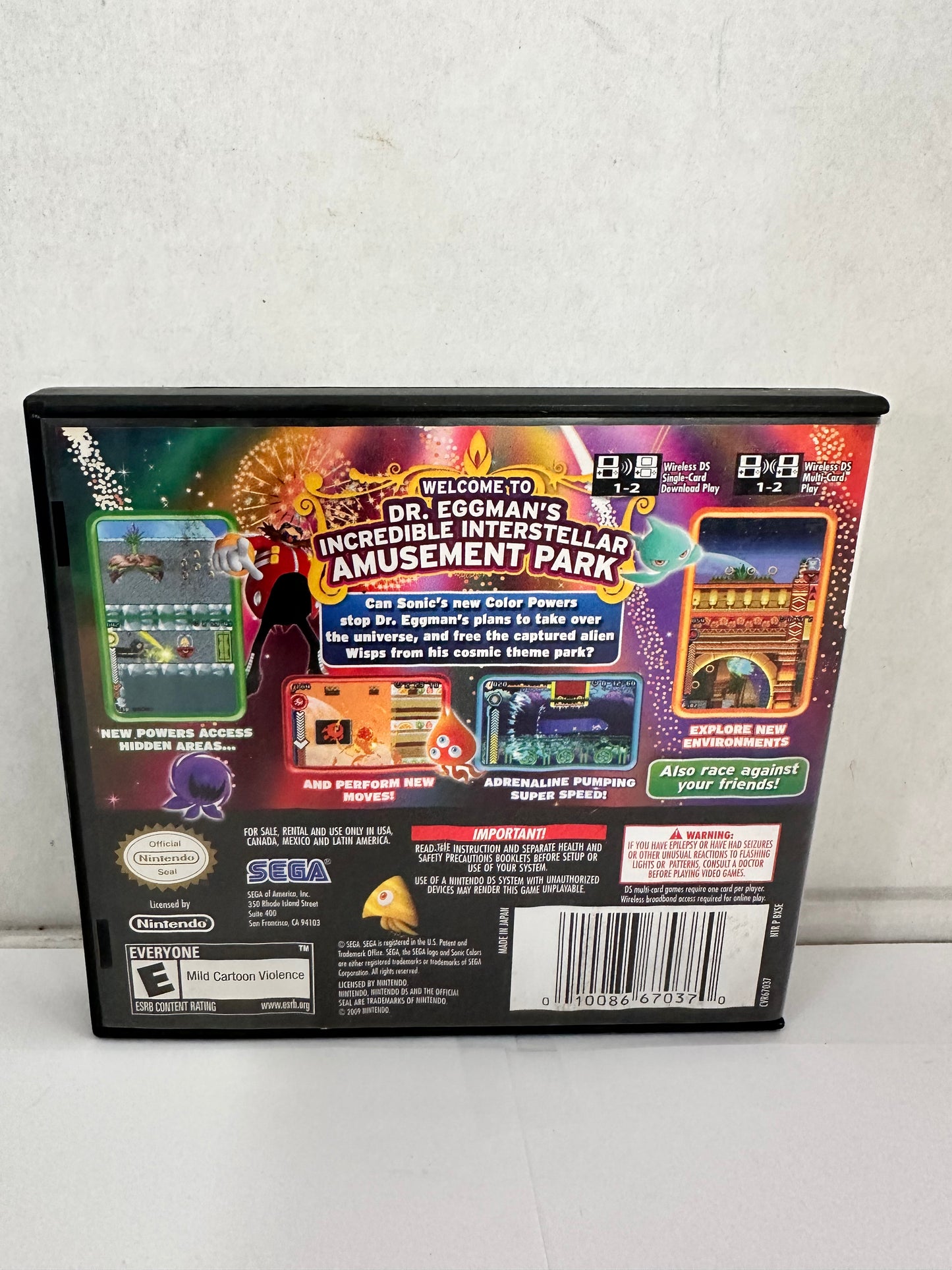 Sonic Colors (Nintendo DS) - CIB Good Condition Untested