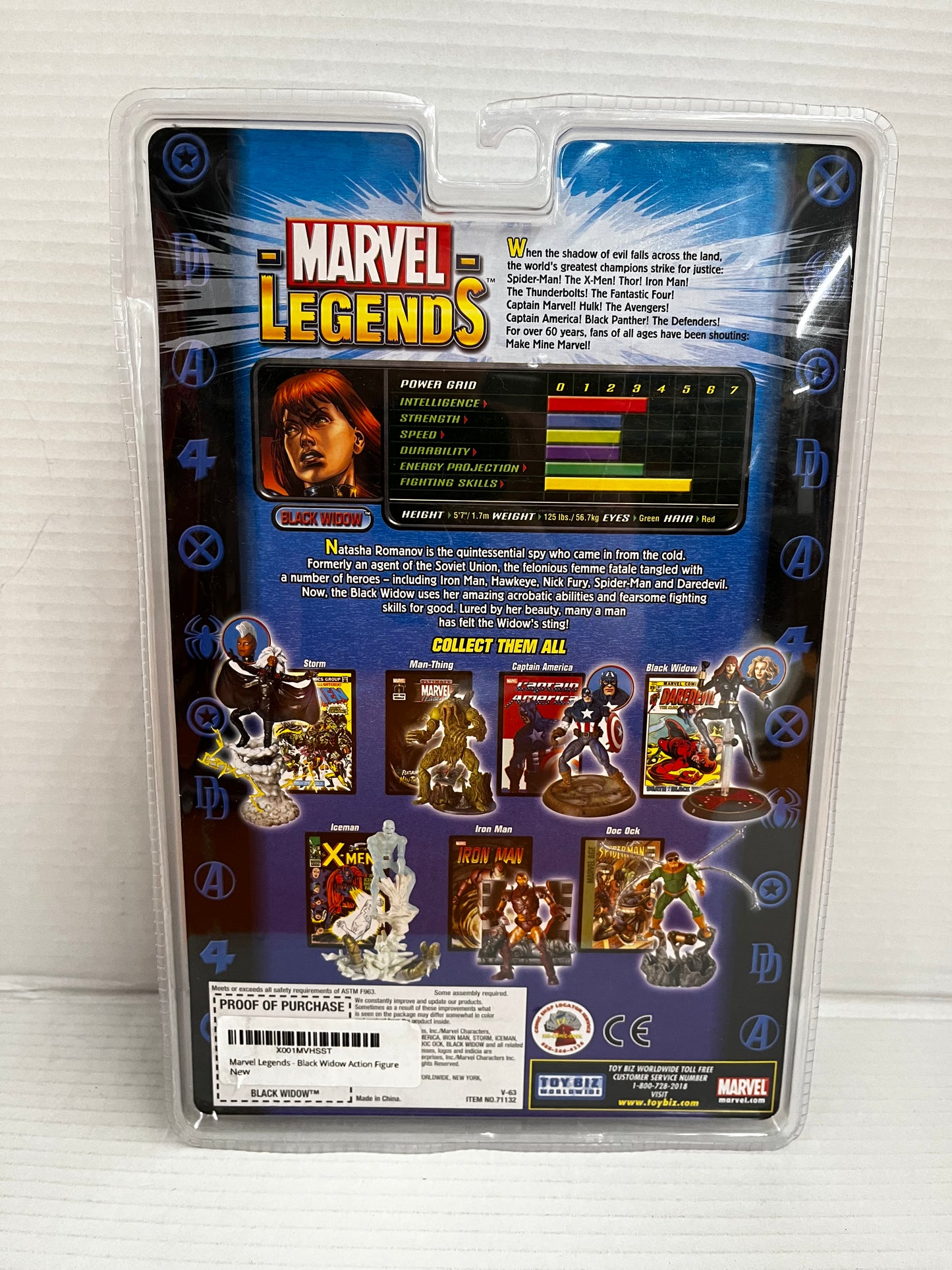 Toy Biz Marvel Legends Black Widow Figure