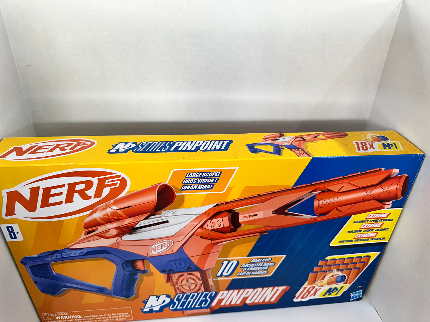 Nerf N Series Pinpoint Blaster, Clip, 18 Nerf N1 Darts Compatible, Nerf N Series