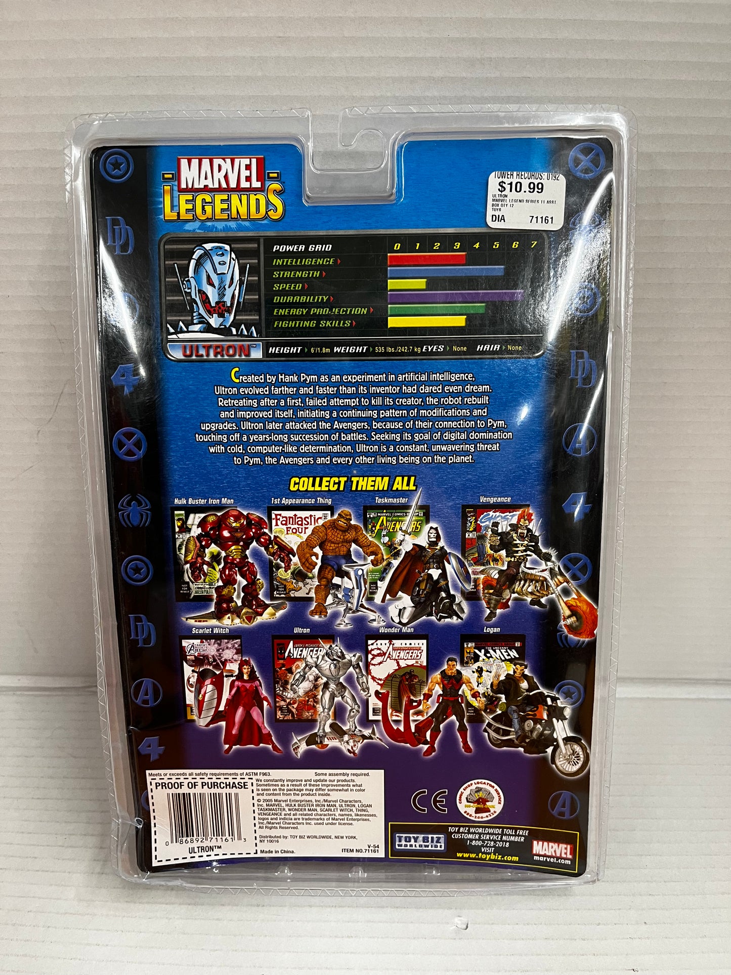 Marvel Legends ULTRON 6" Action Figure Toy Biz Legendary Riders Series 2005