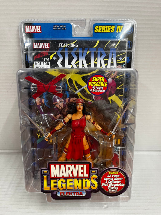 Marvel Legends ELEKTRA Action Figure & Comic Book Series 4 ToyBiz 2003 NEW