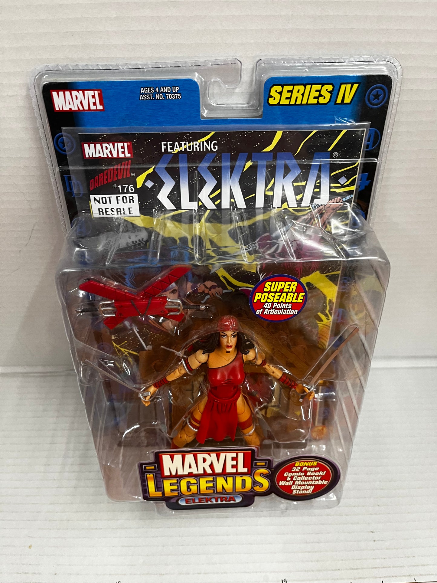 Marvel Legends ELEKTRA Action Figure & Comic Book Series 4 ToyBiz 2003 NEW