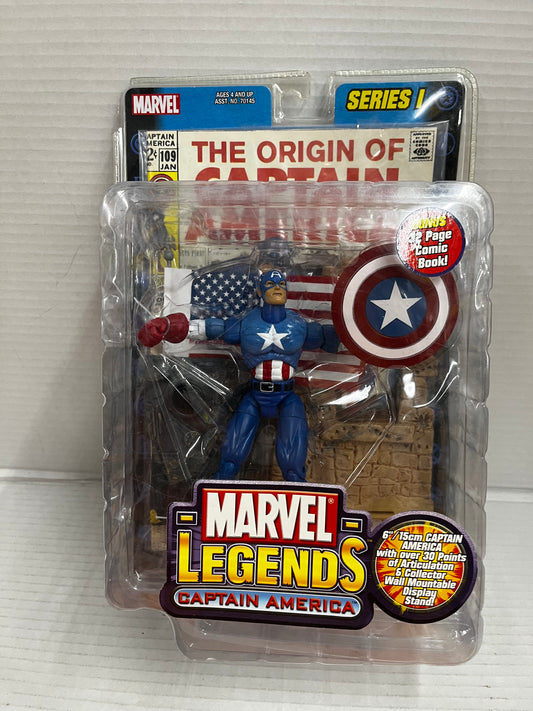 2002 Marvel Legends Captain America Series 1 Toy Biz Action Figure