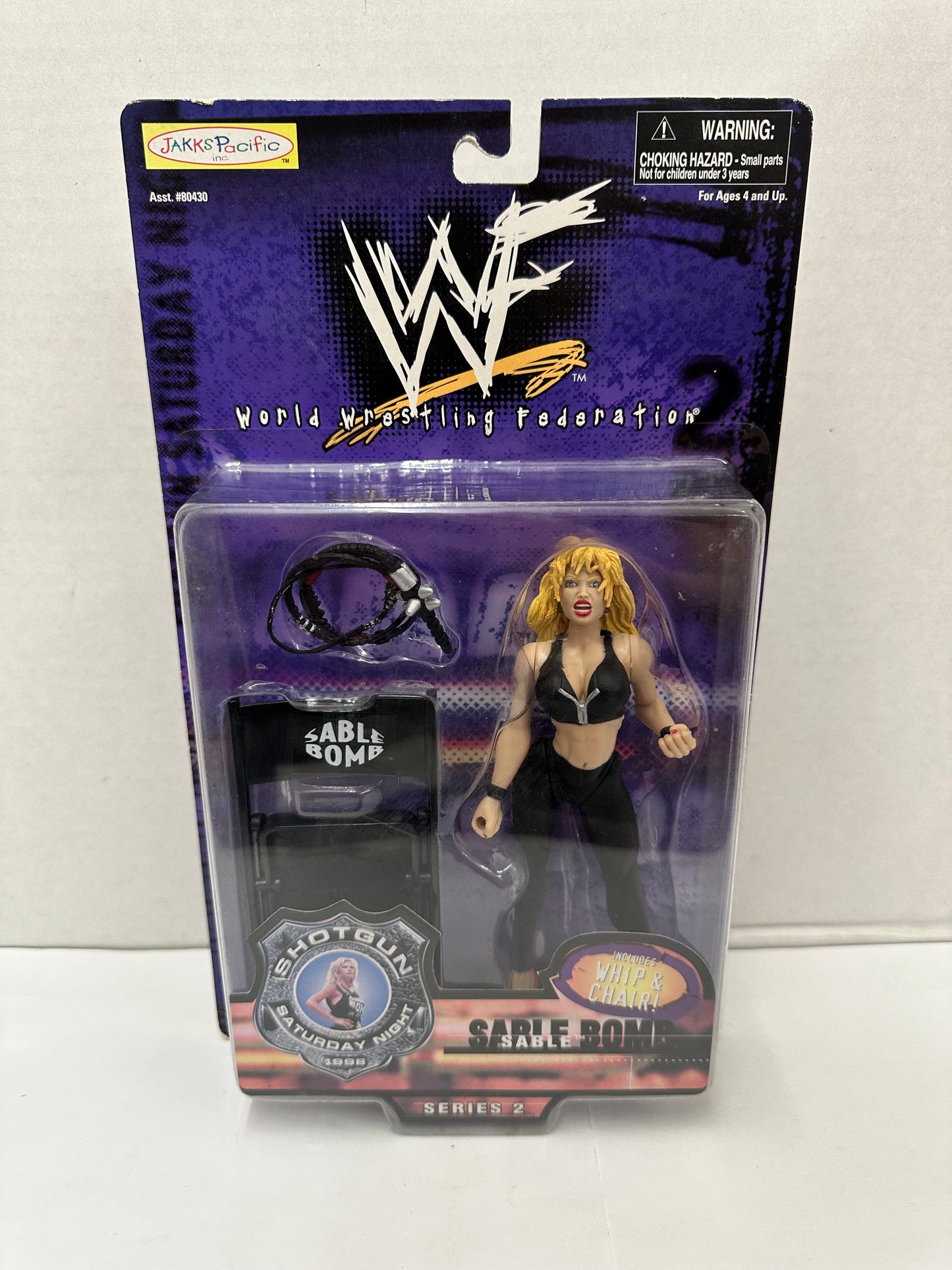 "Sable Bomb" WWF Shotgun Saturday Night Action Figure- Jakks- 1998