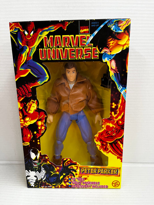 1997 Peter Parker Marvel Universe 10" Inch Action Figure Spider-Man Toy Biz