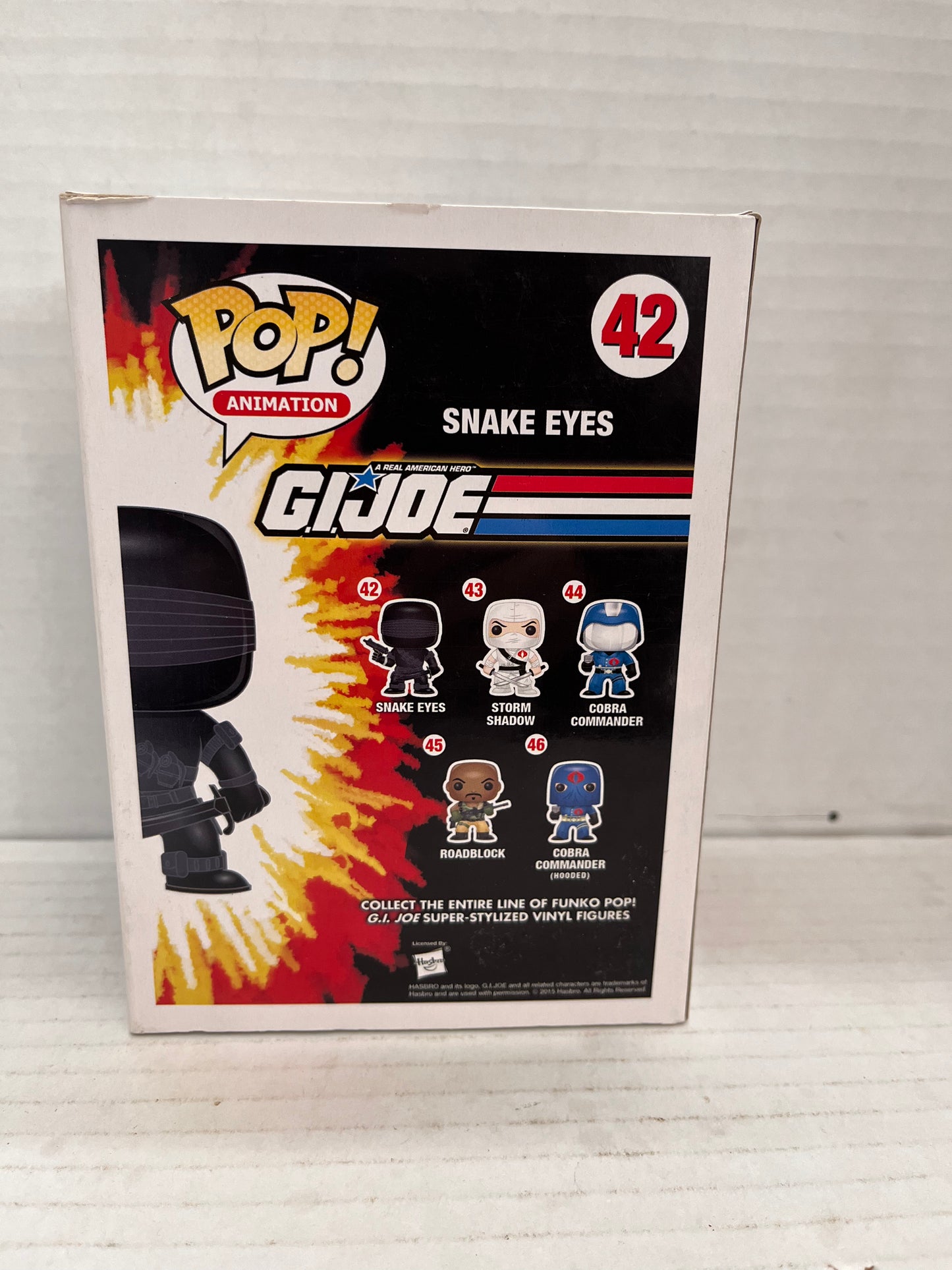 Funko Pop! 42 Snake Eyes GIJoe Animation 2015 Vinyl Figure