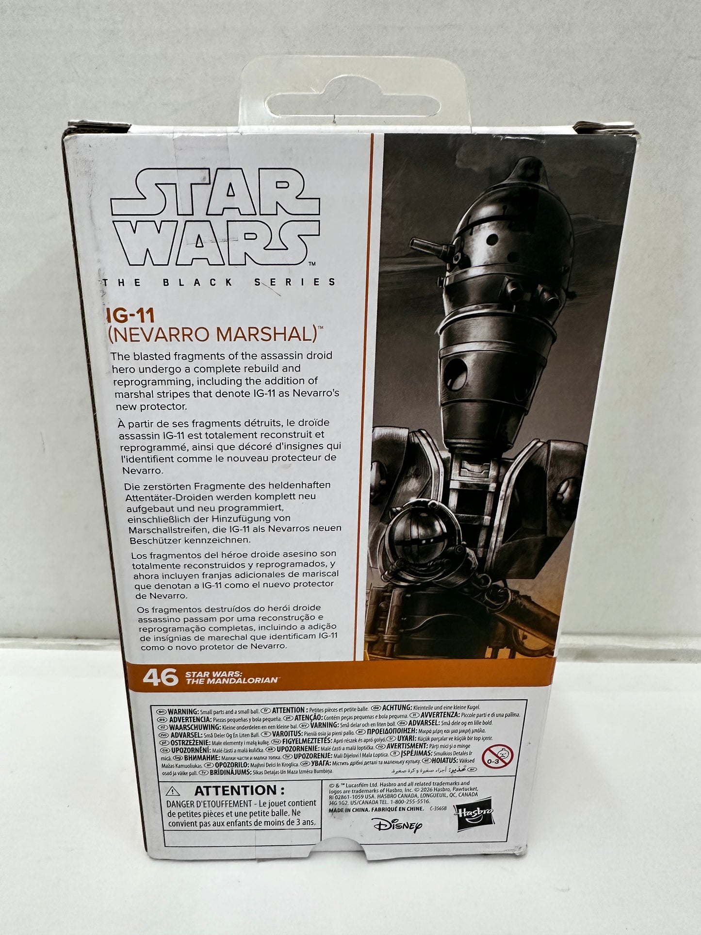 Star Wars 6" Black Series: IG-11 (NEVARRO MARSHAL) FIRST EDITION (White box)!