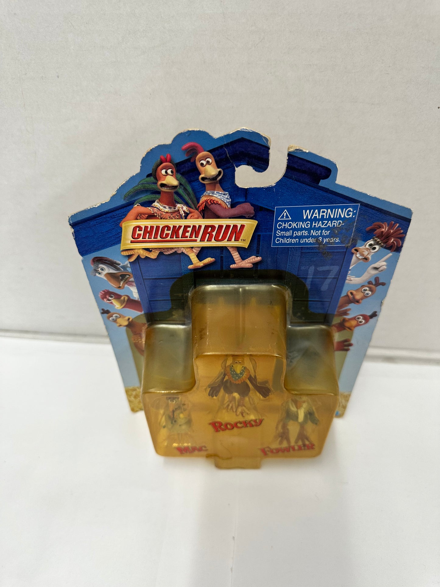 CHICKEN RUN ROCKY, MAC, FOWLER SET / 2000 PLAYMATES TOYS NEW-SEALED