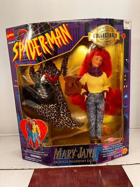 Spider-Man Mary Jane Special Collectors 12" Fashion Doll 1995 Toy Biz