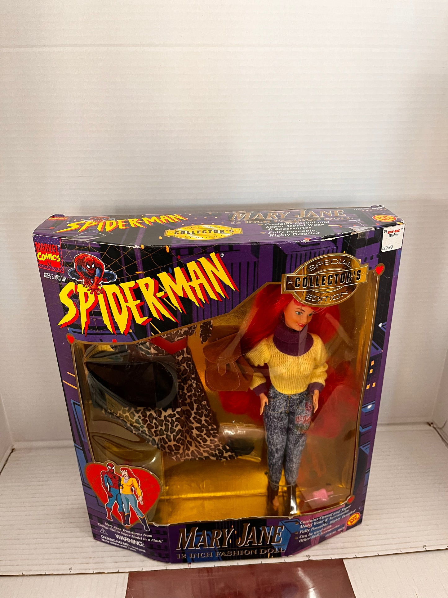 Spider-Man Mary Jane Special Collectors 12" Fashion Doll 1995 Toy Biz