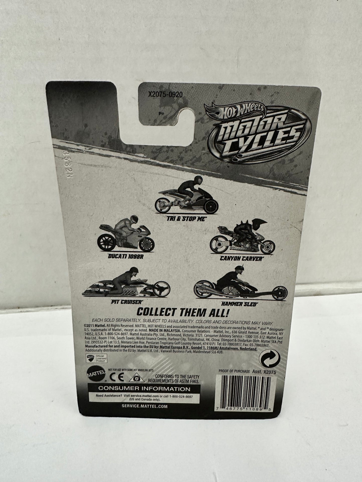 Hot Wheels Motor Cycles HW450F Real Die-Cast Removable Rider D44