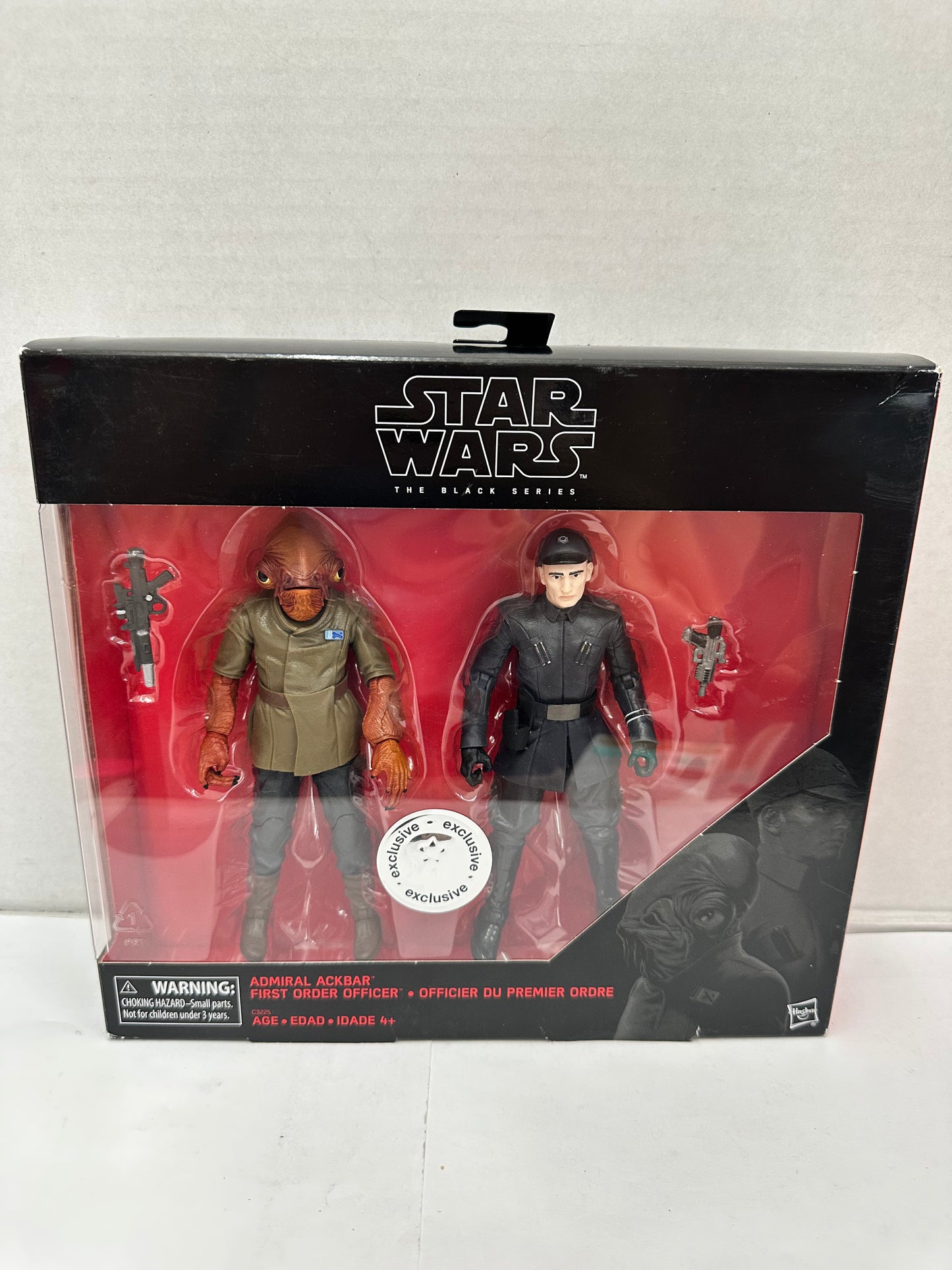 STAR WARS BLACK SERIES ADMIRAL ACKBAR FIRST ORDER OFFICER 6" FIGURES TOYS R' US