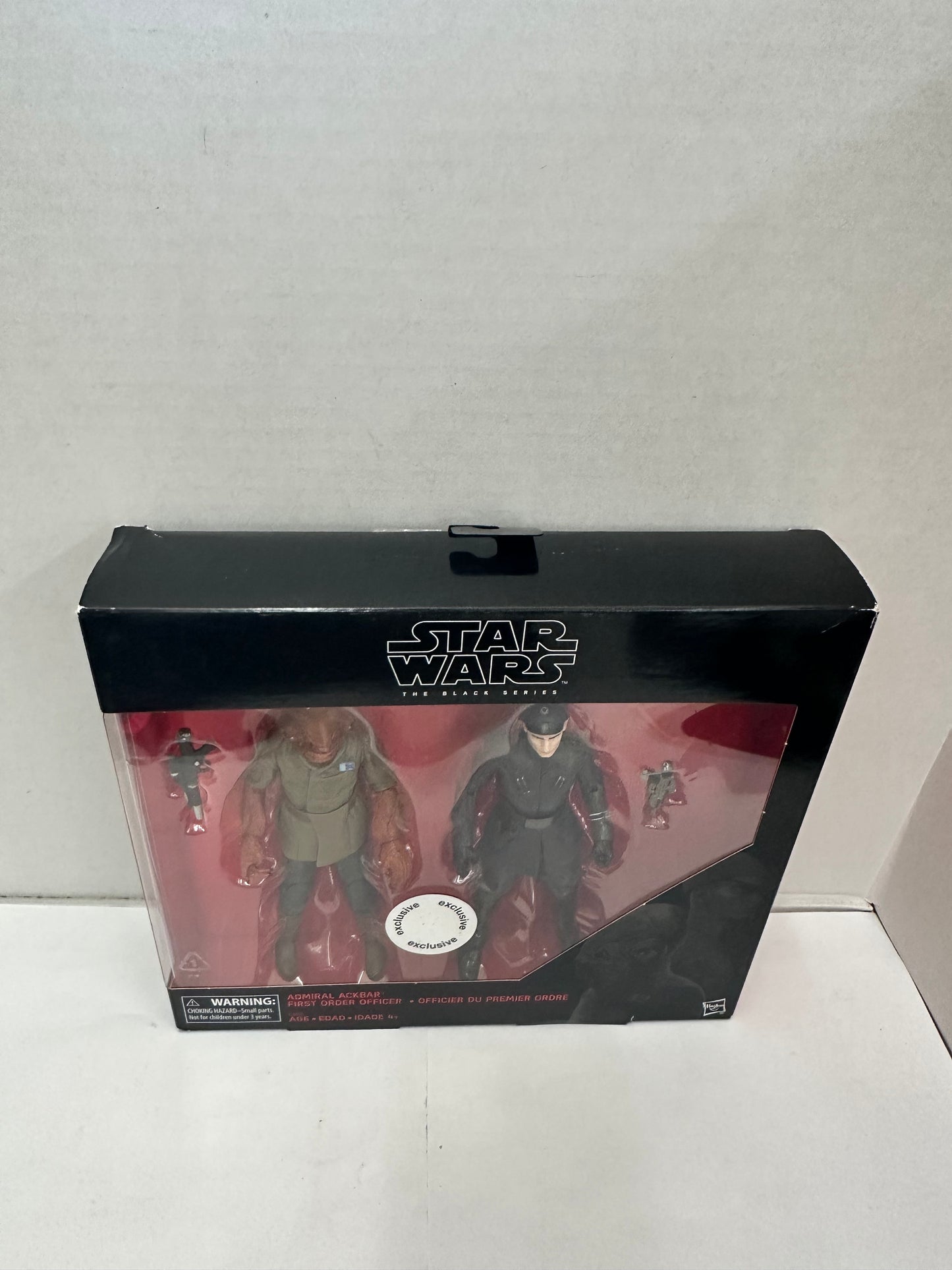 STAR WARS BLACK SERIES ADMIRAL ACKBAR FIRST ORDER OFFICER 6" FIGURES TOYS R' US