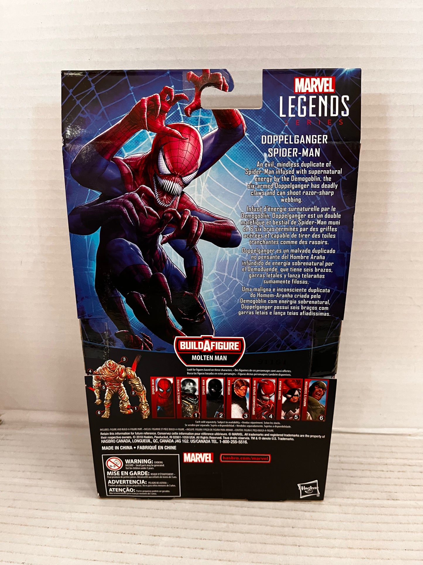 Marvel Legends  6"  Molten Man Series  Doppelganger Spider-Man