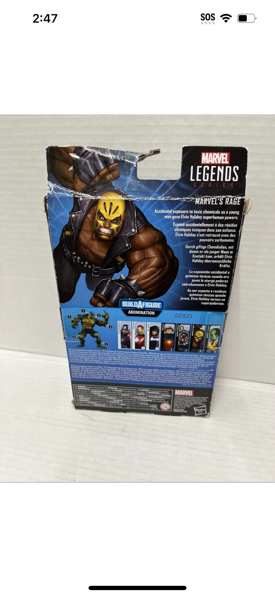 Marvel Legends Gamerverse Rage 6" Action Figure Abomination BAF New
