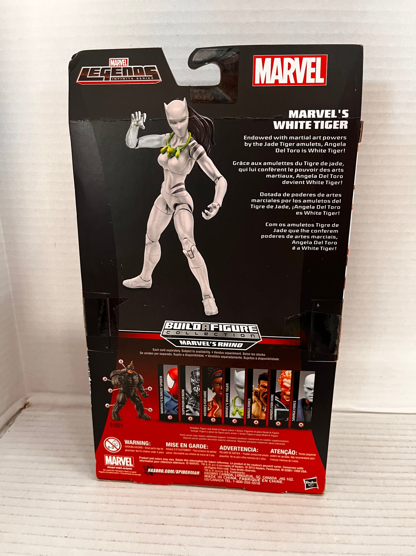 Marvel Legends Infinite Series Marvel's White Tiger 6" Rhino Baf Hasbro Figure