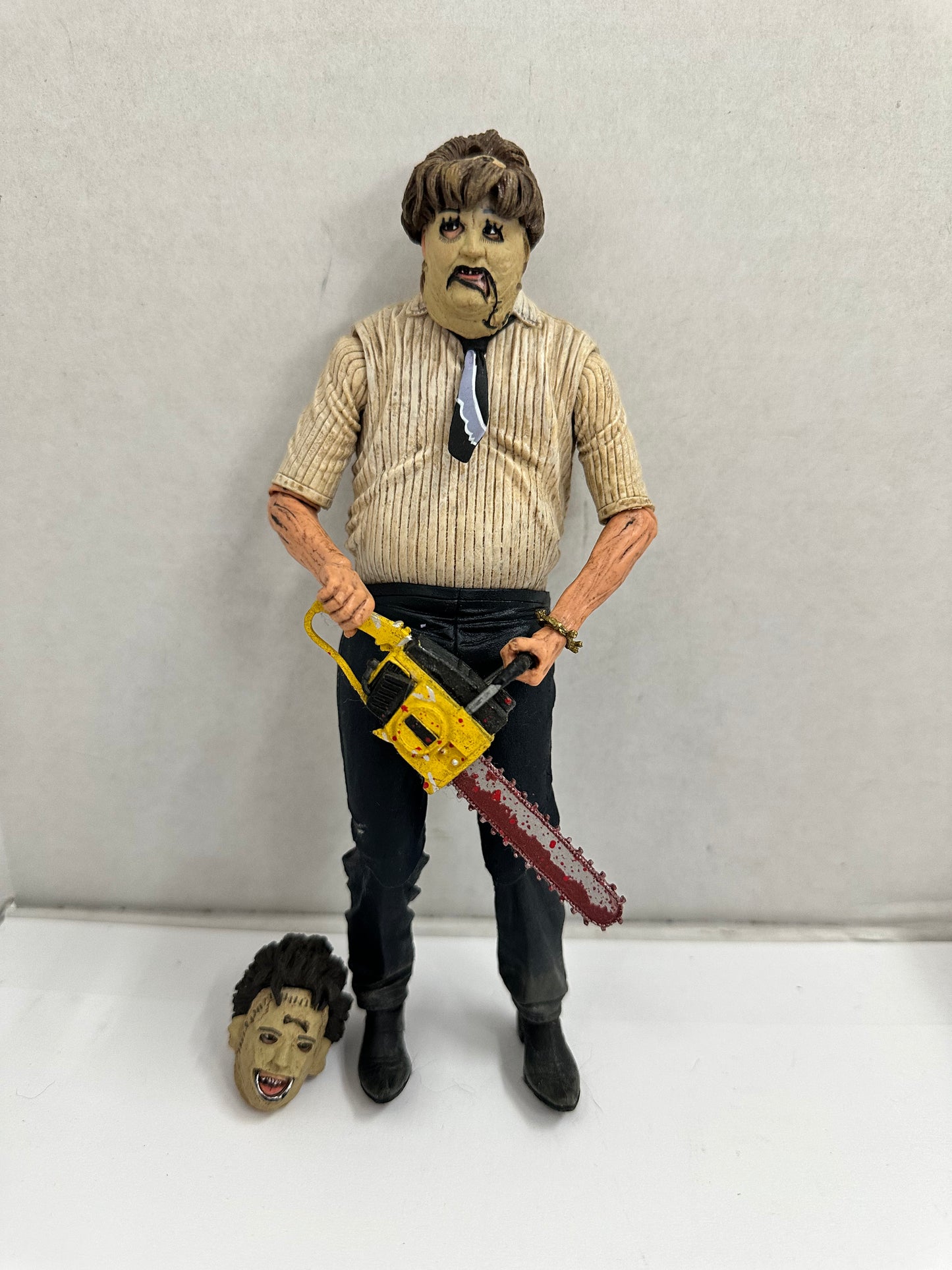 Leatherface Texas Chainsaw Massacre 8" RETRO CLOTHED Action Figure NECA LOOSE