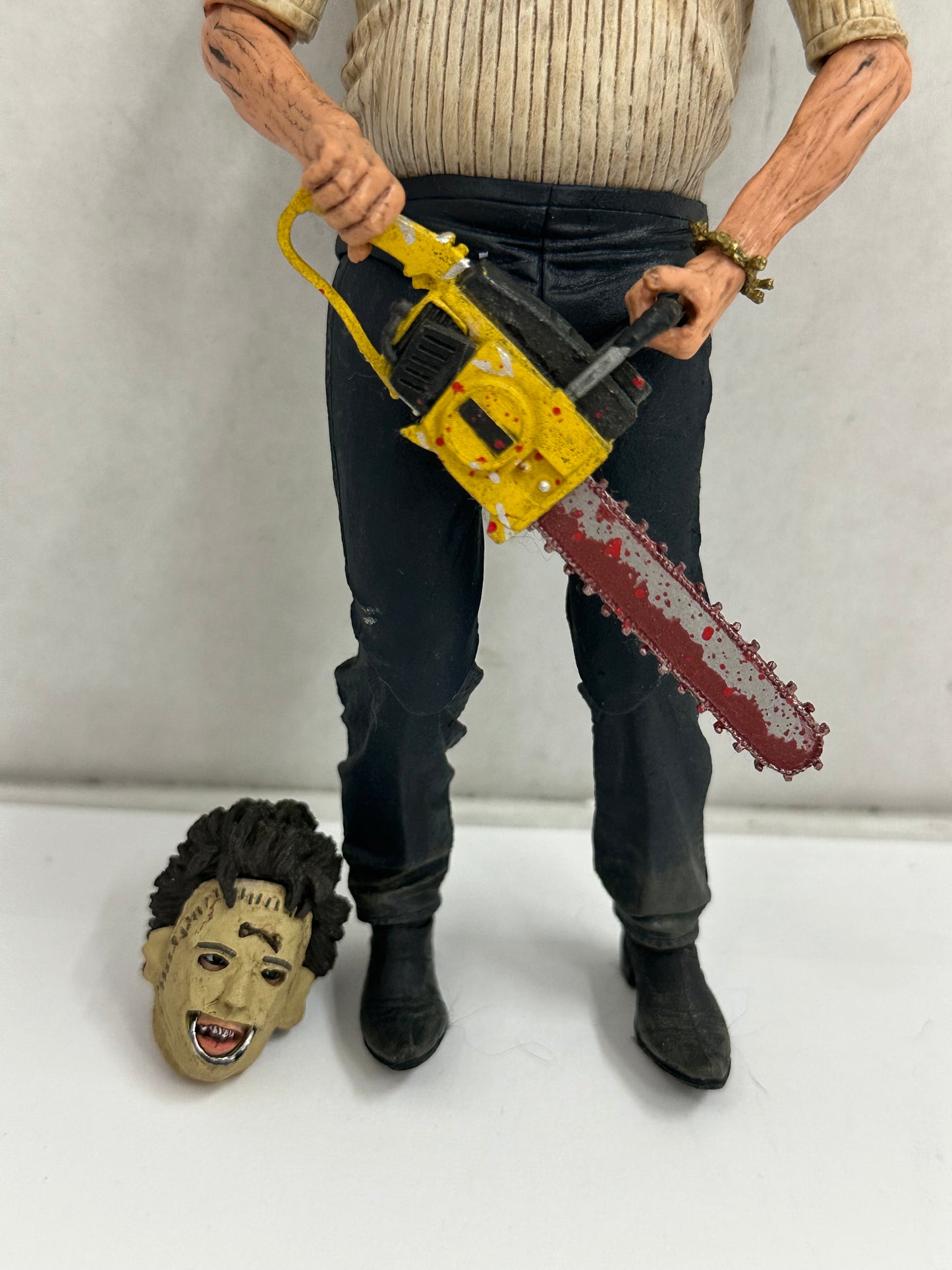 Leatherface Texas Chainsaw Massacre 8" RETRO CLOTHED Action Figure NECA LOOSE