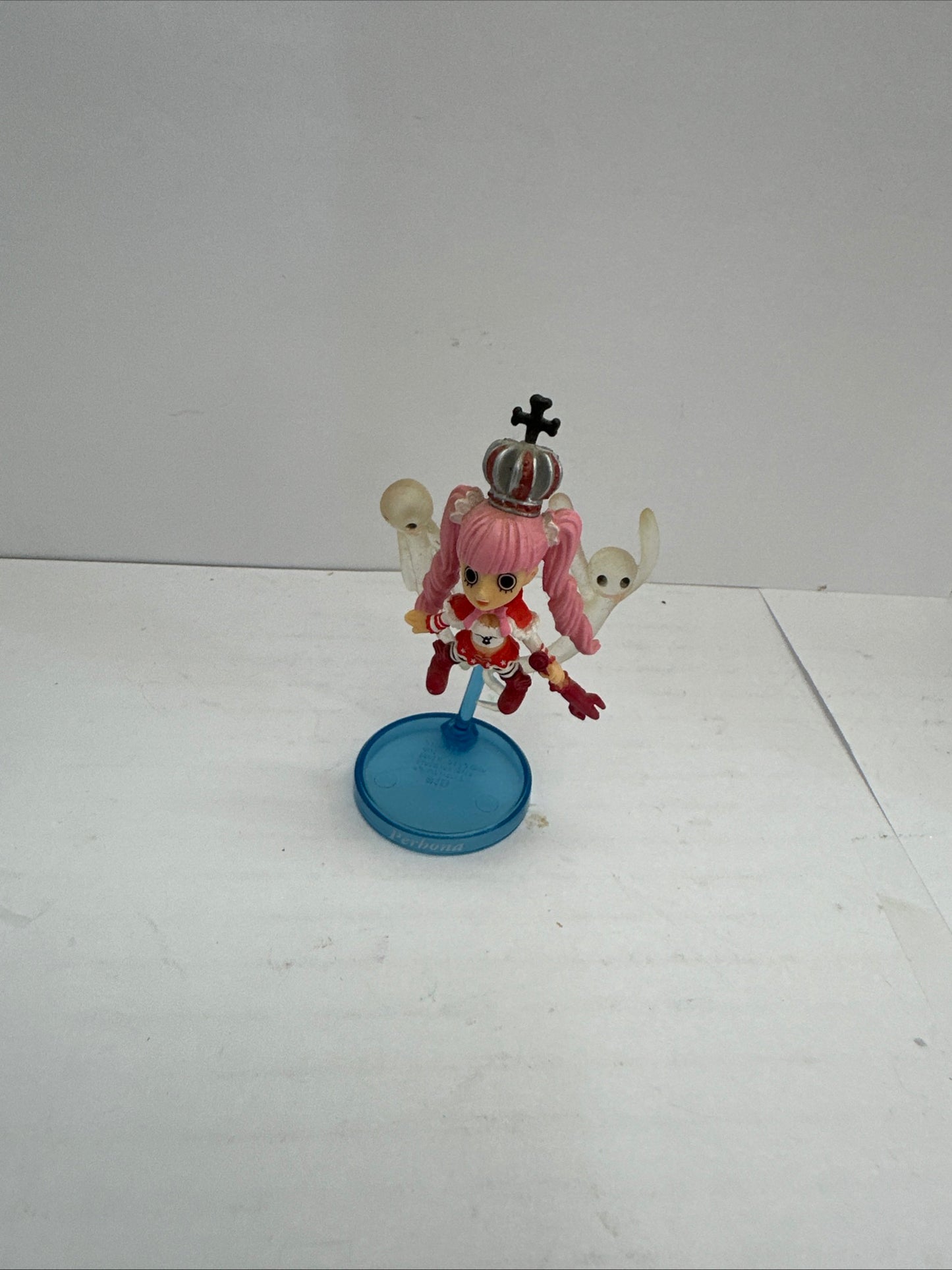 2011 One Piece 2" Perhona Perona Mini Figure Blue Base Bandai #10