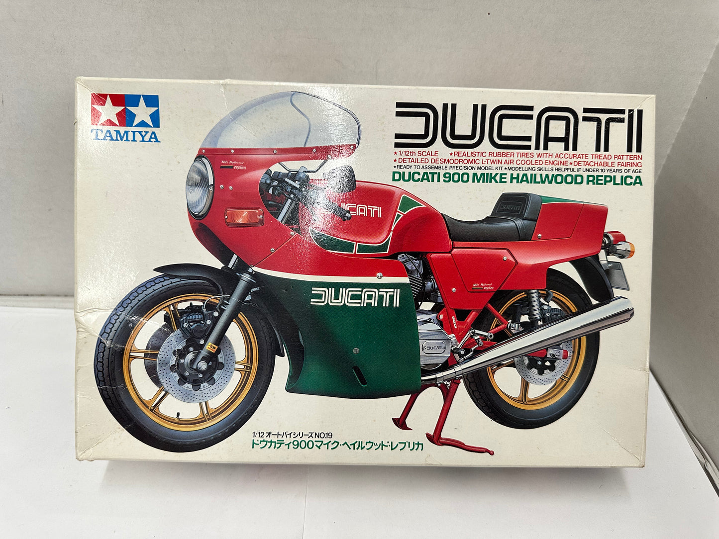Tamiya 1/12 scale model kit of the legendary Ducati 900 Mike Hailwood Replica